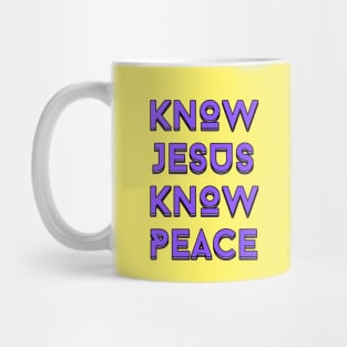 Know Jesus Know Peace | Christian Typography Mug